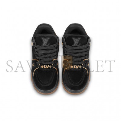 LOUIS VUITTON TRAINER MAXI SNEAKERS 'BLACK SUEDE' 1ABM30